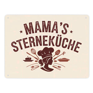 Mama´s Sterneküche Souvenir Metallschild in 15x20 cm für Hobbyköche und Mütter