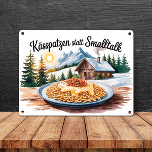 Allgäu Kässpatzen Metallschild in 15x20 cm mit Humor