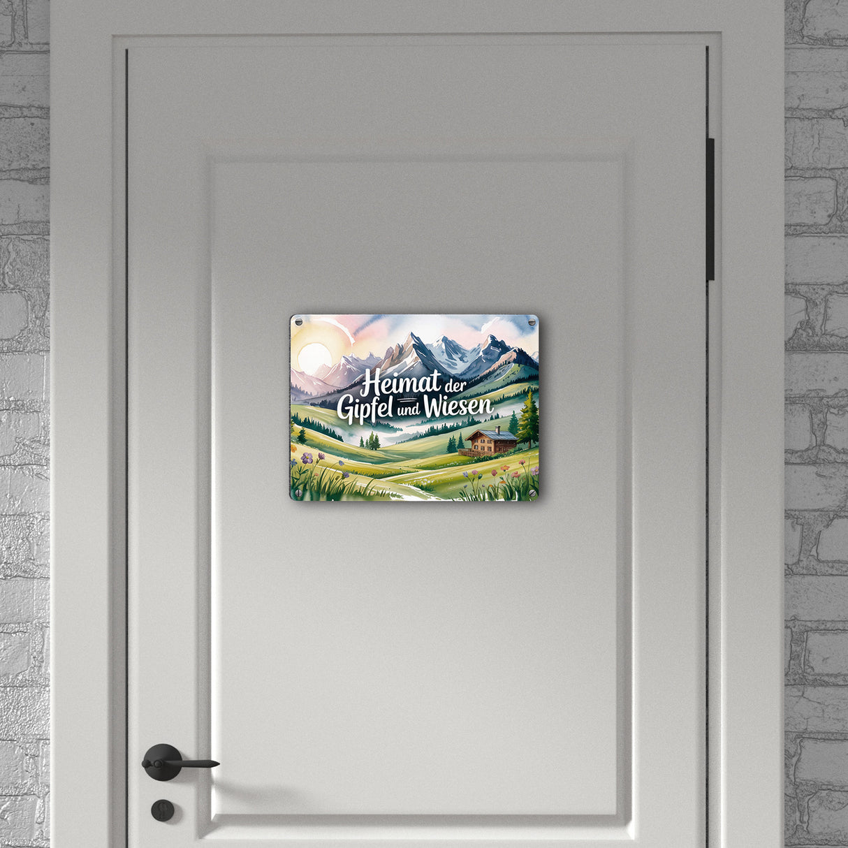 Allgäu Berge Metallschild in 15x20 cm Heimat der Gipfel