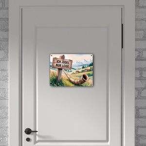 Ich jodel nur leise Allgäu Landschaft Metallschild in 15x20 cm