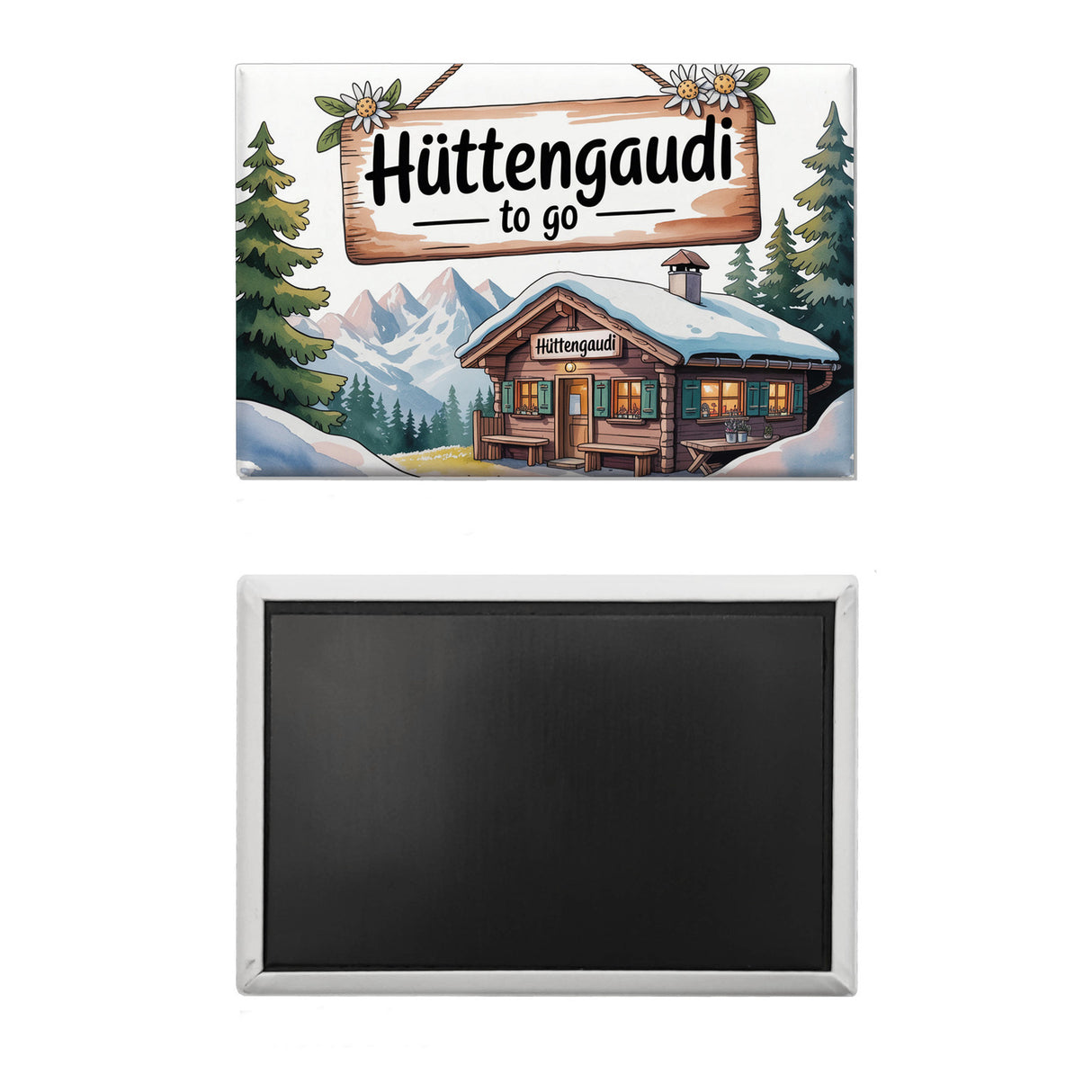 Almhütte Hüttengaudi to go Souvenir Souvenir Magnet