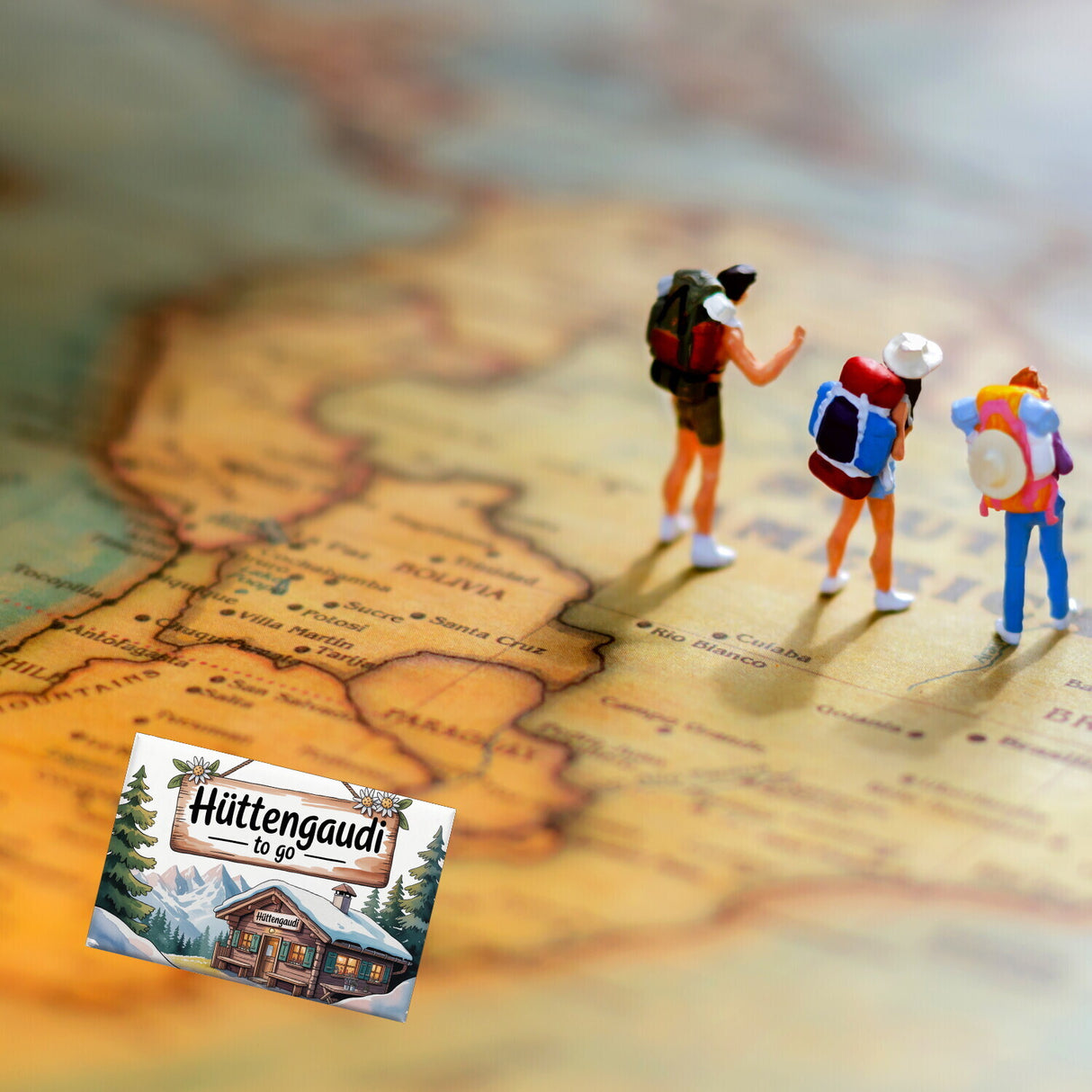 Almhütte Hüttengaudi to go Souvenir Souvenir Magnet