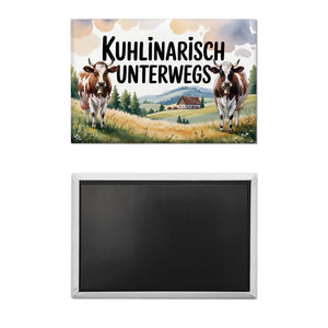 Kühe auf der Alm Kuhlinarisch Unterwegs Souvenir Souvenir Magnet Aquarell