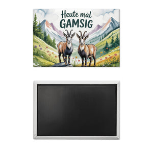 Gämsen - Heute mal GAMSIG Souvenir Souvenir Magnet Aquarell