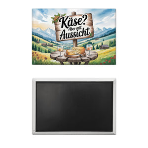 Käse mit Aussicht Berglandschaft Souvenir Souvenir Magnet mit Käse und Wein