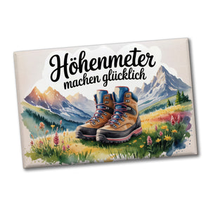 Bergwanderschuhe Souvenir Souvenir Magnet Höhenmeter machen glücklich