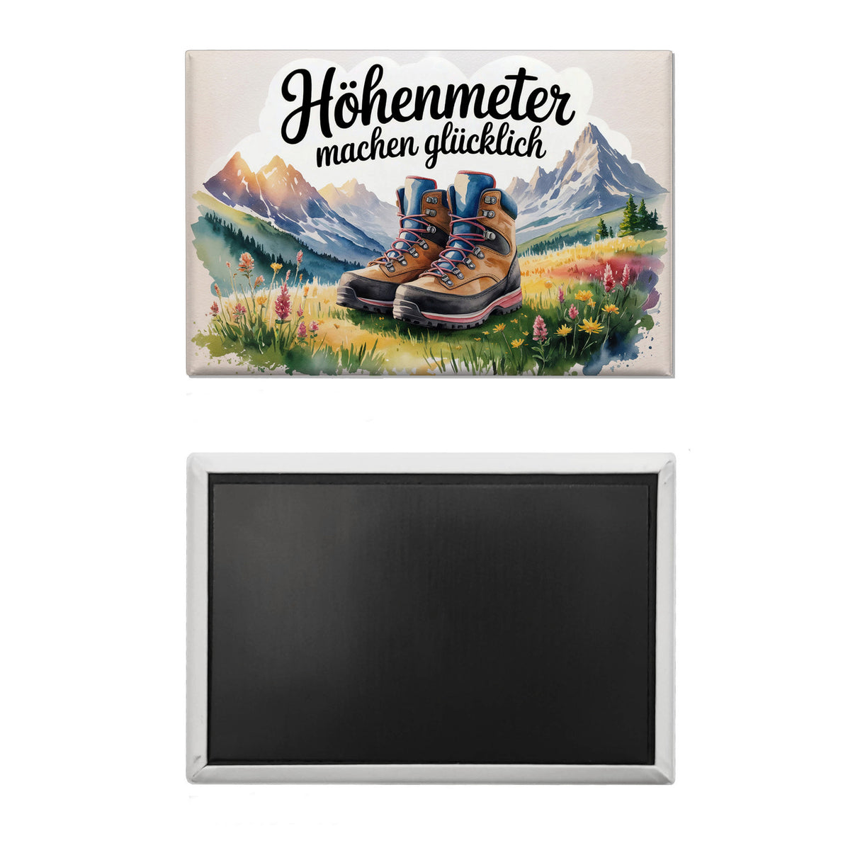 Bergwanderschuhe Souvenir Souvenir Magnet Höhenmeter machen glücklich