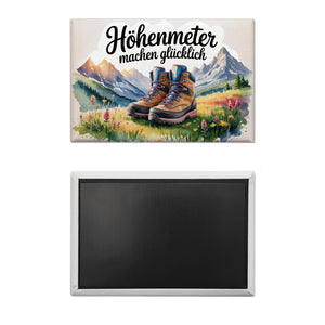 Bergwanderschuhe Souvenir Souvenir Magnet Höhenmeter machen glücklich