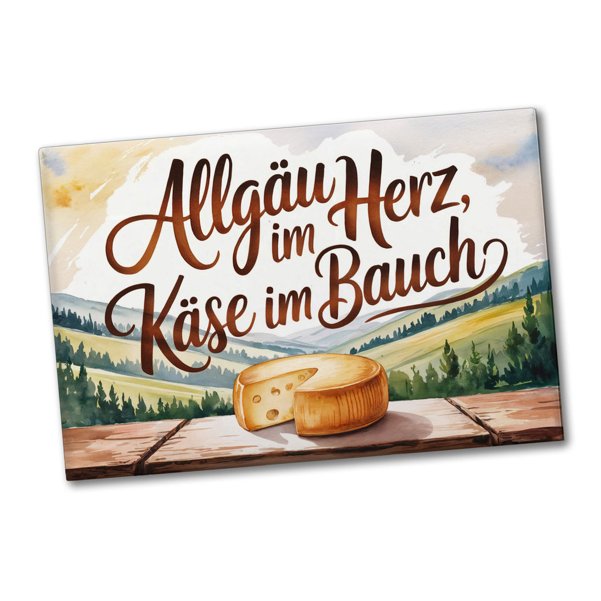 Allgäu im Herz, Käse im Bauch Souvenir Souvenir Magnet