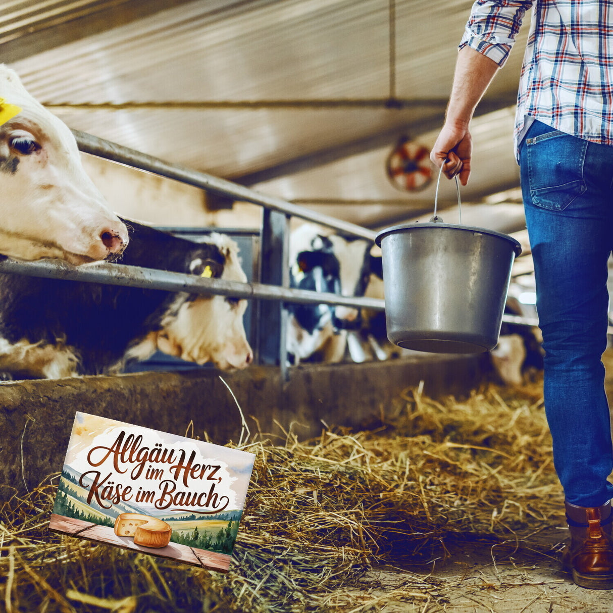 Allgäu im Herz, Käse im Bauch Souvenir Souvenir Magnet