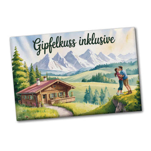 Holzchalet Gipfelkuss Souvenir Souvenir Magnet Allgäu