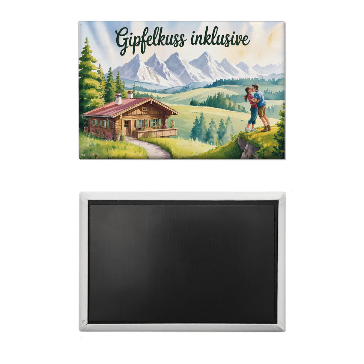 Holzchalet Gipfelkuss Souvenir Souvenir Magnet Allgäu
