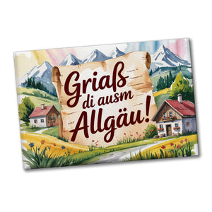 Griaß di ausm Allgäu Souvenir Souvenir Magnet Allgäu Landschaft