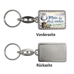 Möwe Aquarell Moin Spruch Schlüsselanhänger