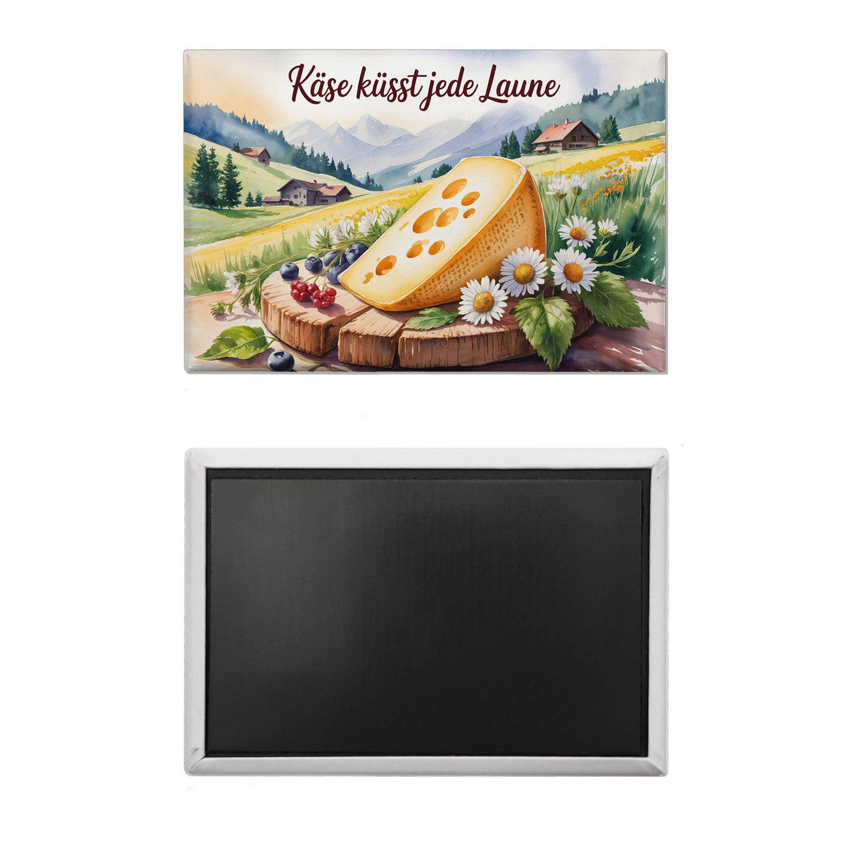 Käse küsst jede Laune Souvenir Souvenir Magnet Allgäuer Käse Aquarell