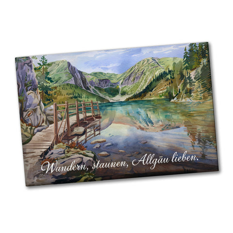 Wandern, staunen, Allgäu lieben Souvenir Souvenir Magnet