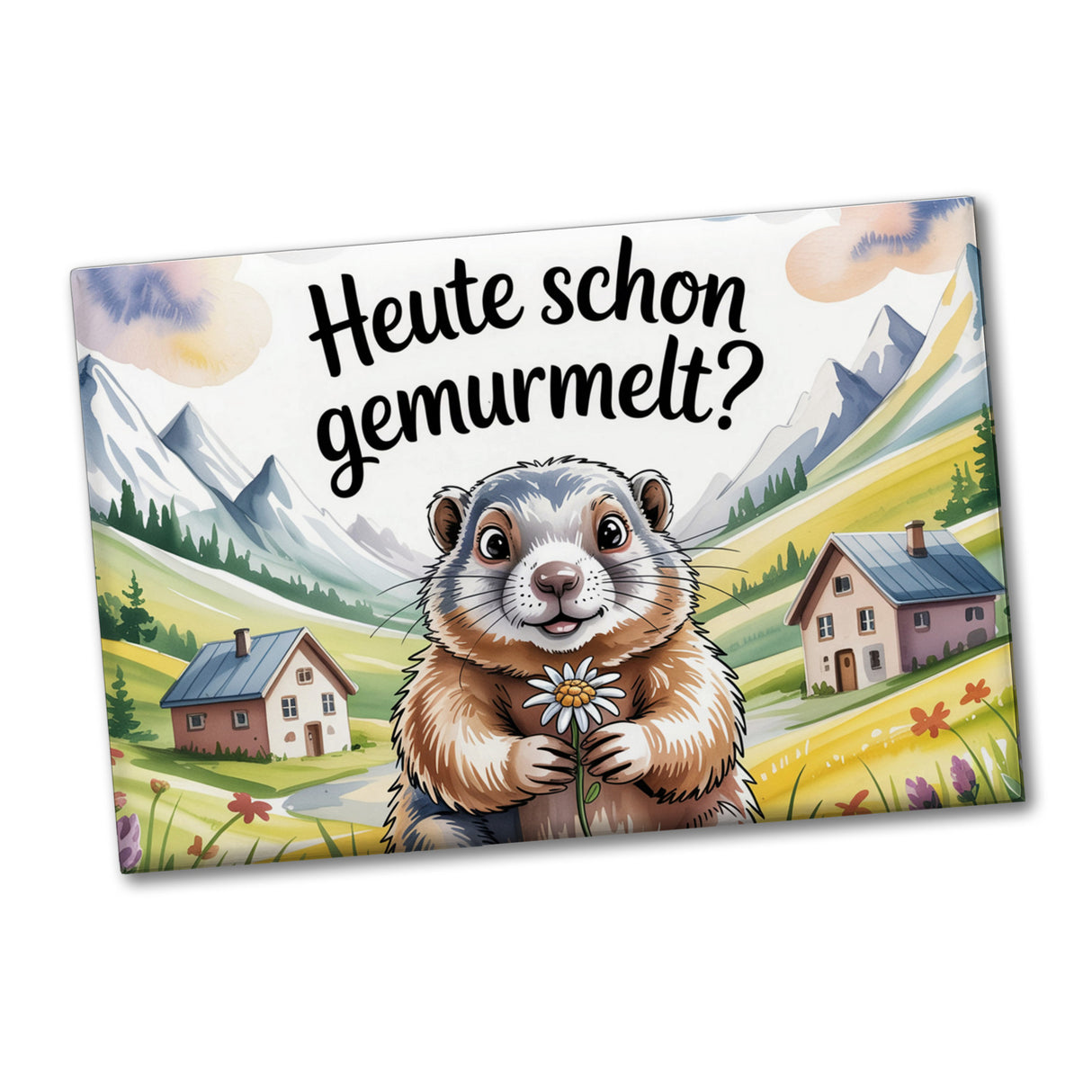 Neugieriges Murmeltier heute schon gemurmelt? Souvenir Souvenir Magnet
