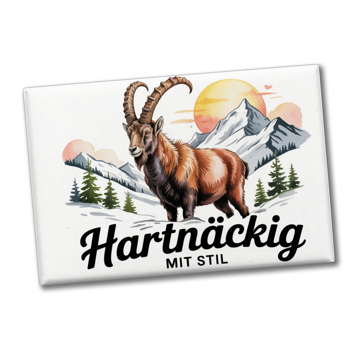 Hartnäckig mit Stil SteinbockSouvenir Souvenir Magnet