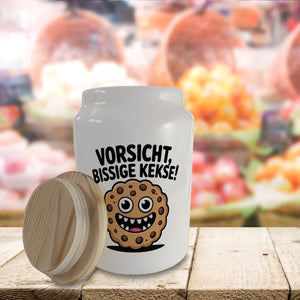 Vorsicht, bissige Kekse! Monströser Schokoladenkeks Cartoon Keksdose