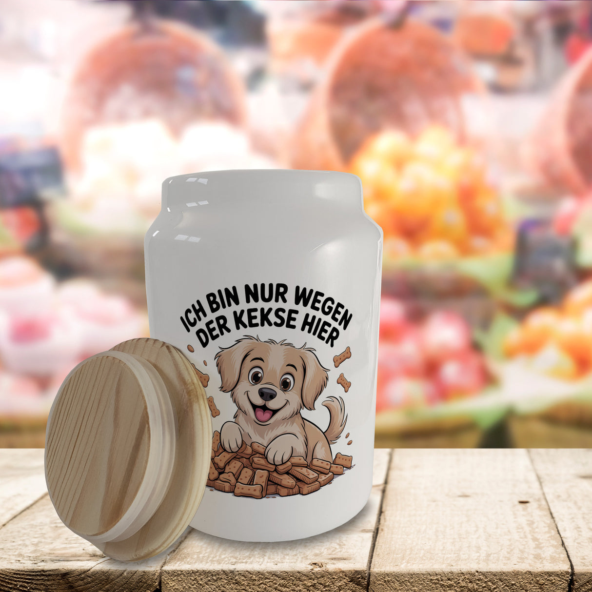 Hunde Keksdose Ich bin nur wegen der Kekse hier für Hundeliebhaber