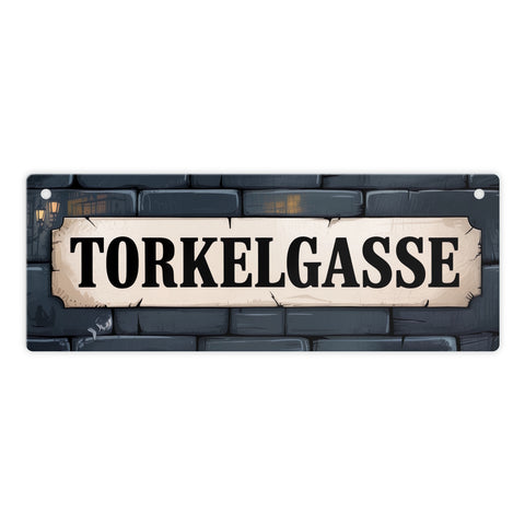Torkelgasse Schrift Vintage Metallschild