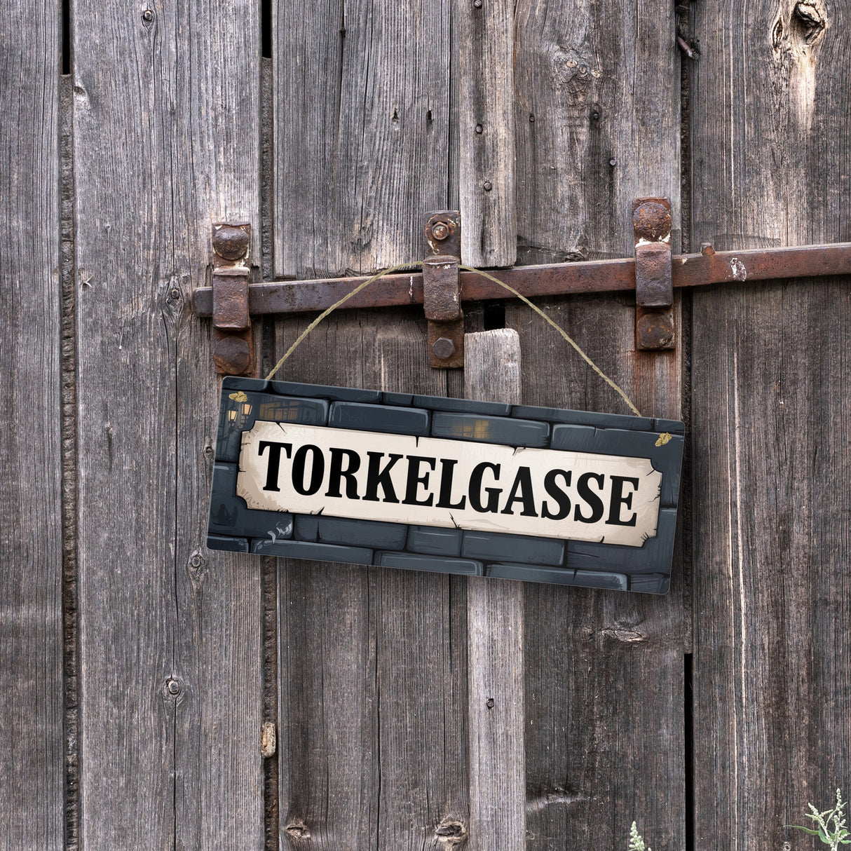 Torkelgasse Schrift Vintage Metallschild
