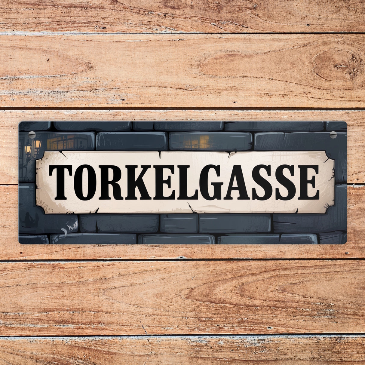 Torkelgasse Schrift Vintage Metallschild