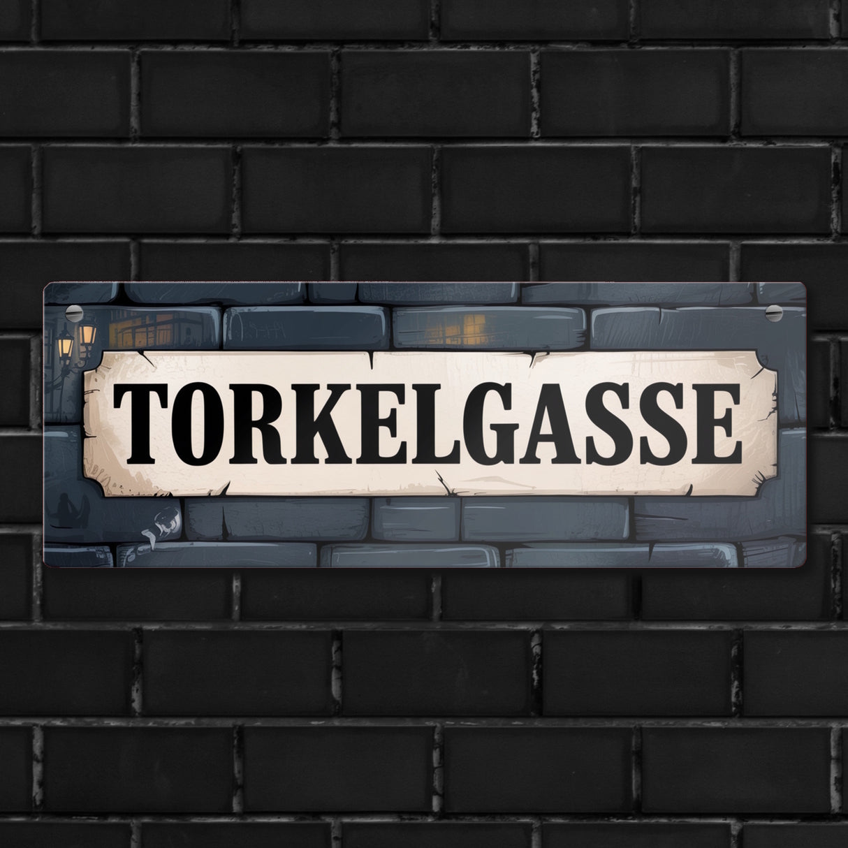Torkelgasse Schrift Vintage Metallschild