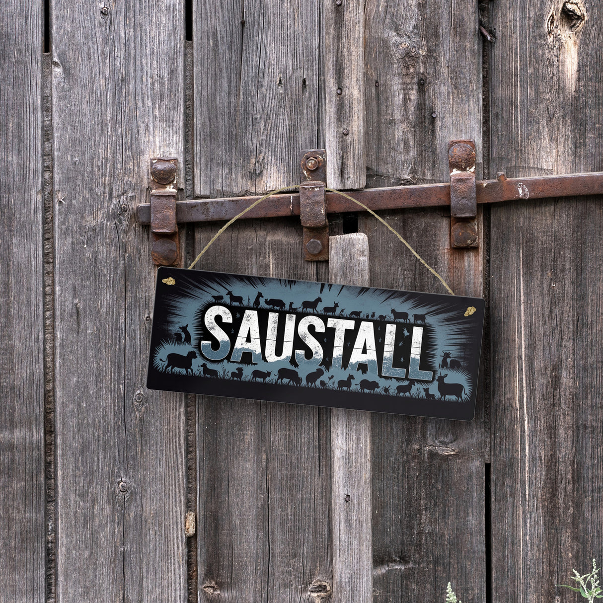 Bauernhof Saustall Metallschild rustikale Dekoration