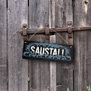Bauernhof Saustall Metallschild rustikale Dekoration
