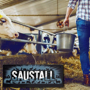 Bauernhof Saustall Metallschild rustikale Dekoration