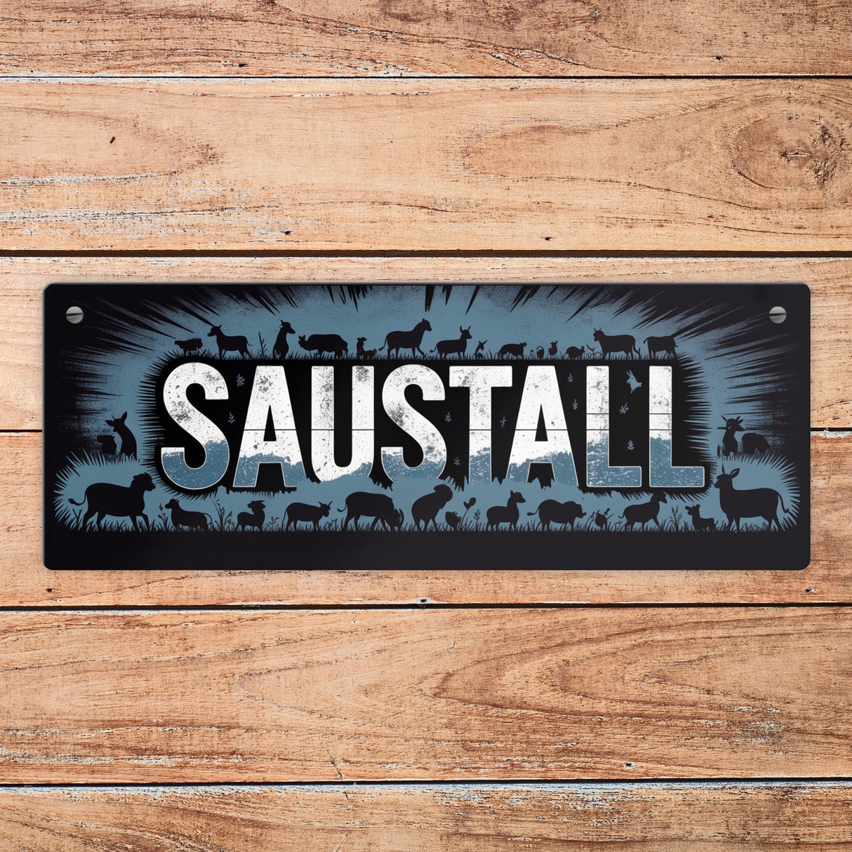 Bauernhof Saustall Metallschild rustikale Dekoration