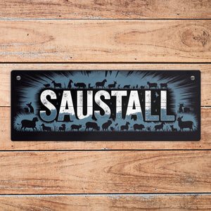 Bauernhof Saustall Metallschild rustikale Dekoration