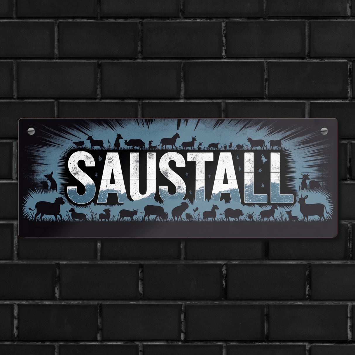 Bauernhof Saustall Metallschild rustikale Dekoration