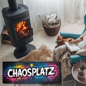 Chaosplatz Graffiti Metallschild für Streetart-Fans
