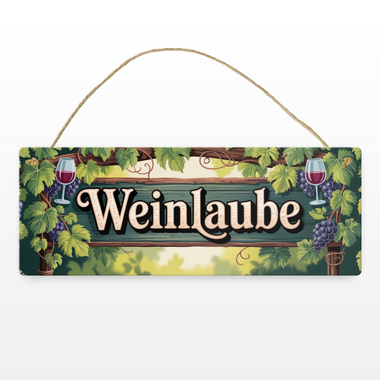 Weinlaube Reben Metallschild für Weingarten Vintage