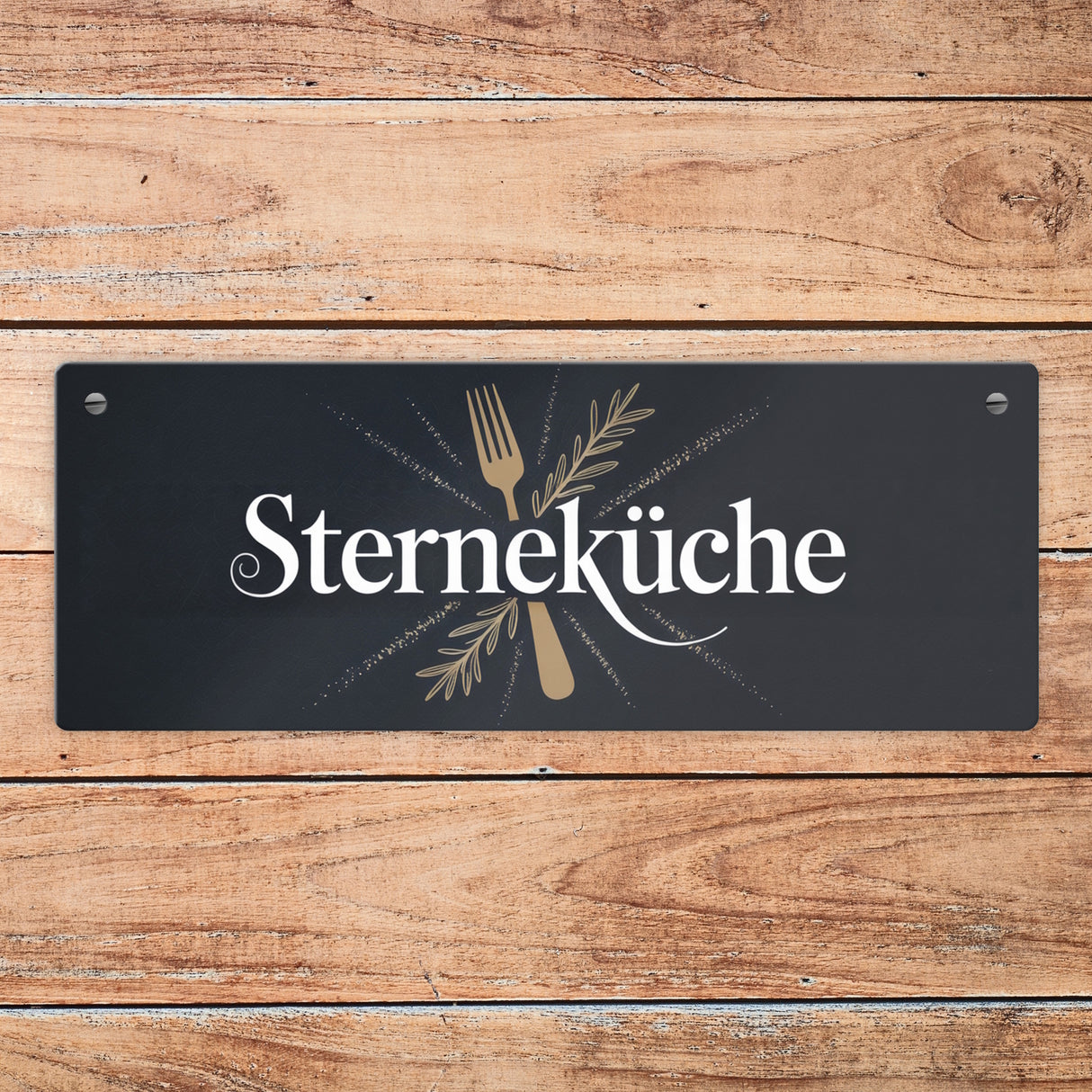 Sterneküche Metallschild für gehobene Küchenkunst