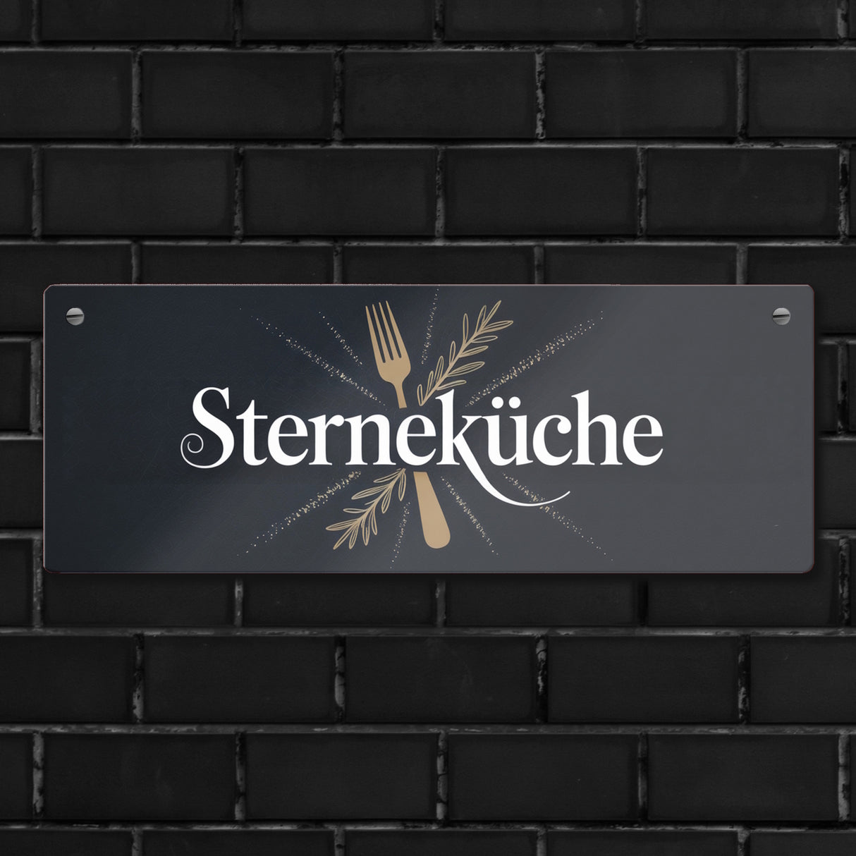 Sterneküche Metallschild für gehobene Küchenkunst