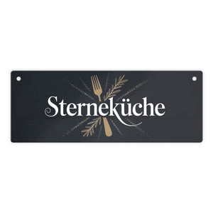 Sterneküche Metallschild für gehobene Küchenkunst