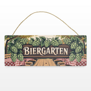Biergarten Rustikale Biergartenszene Metallschild
