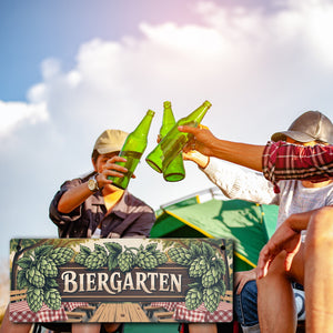 Biergarten Rustikale Biergartenszene Metallschild