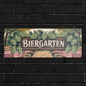 Biergarten Rustikale Biergartenszene Metallschild