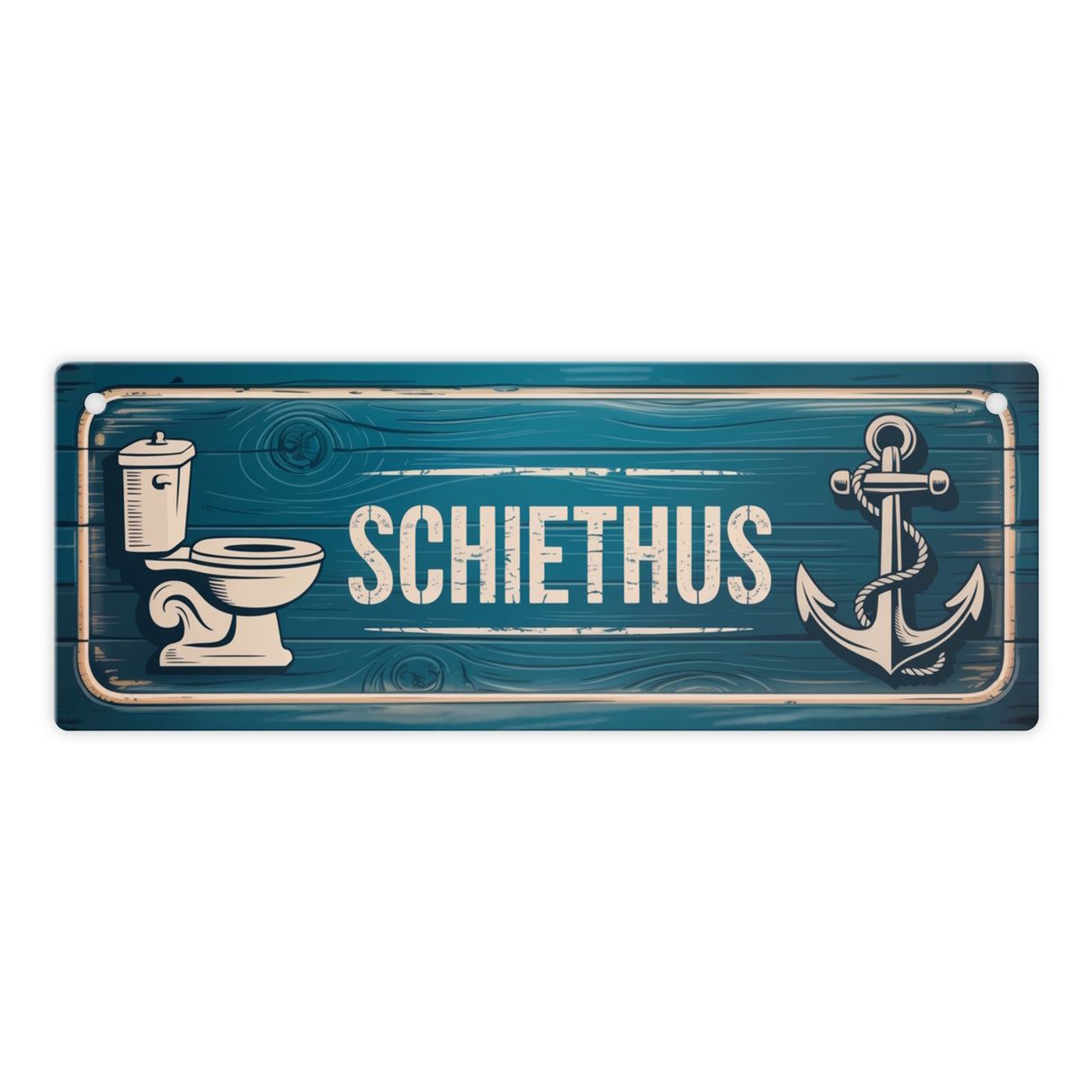 Nautisches SCHIETHUS Metallschild für maritimes Badezimmer