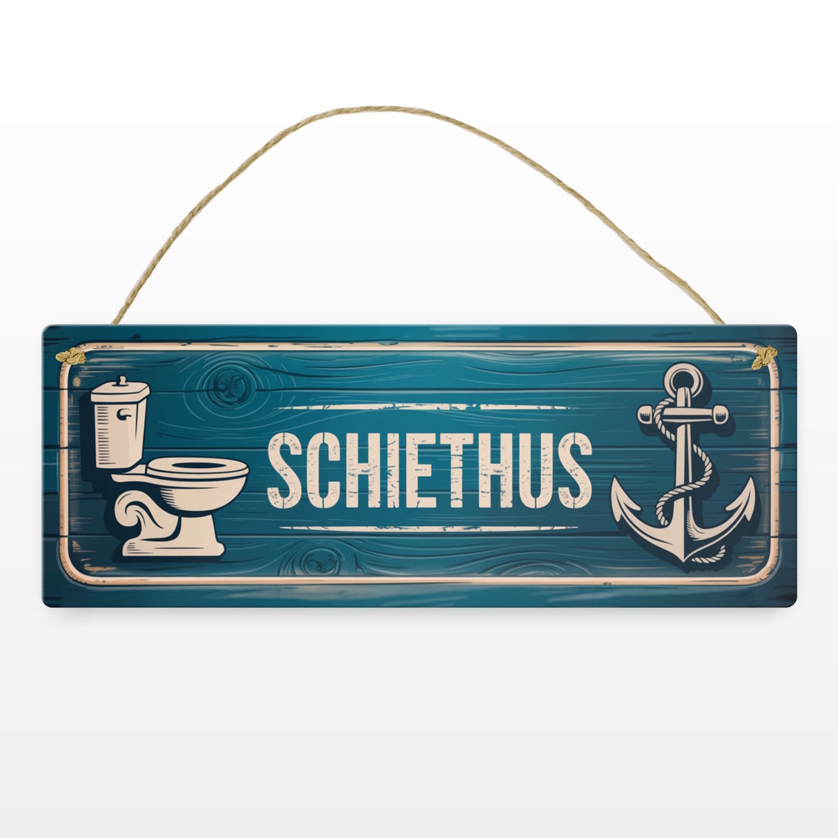 Nautisches SCHIETHUS Metallschild für maritimes Badezimmer