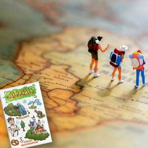 Allgäu Pop Art Comic Souvenir Souvenir Magnet - Nebelhorn und Schloss