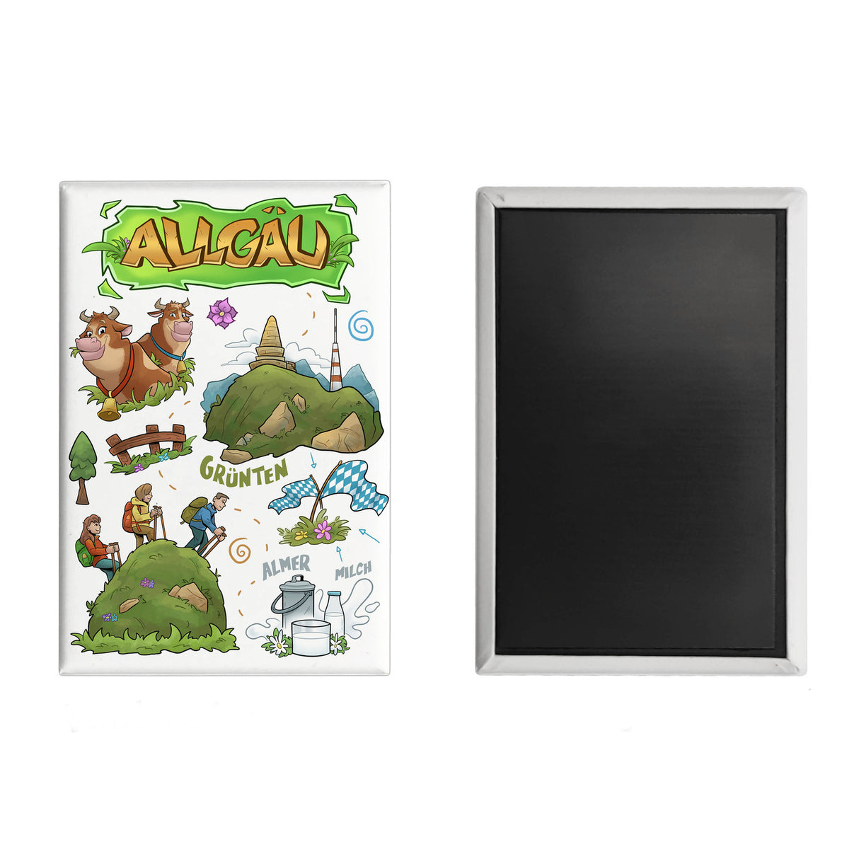 Allgäu Pop Art Comic Souvenir Souvenir Magnet - Grünten