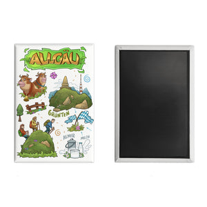 Allgäu Pop Art Comic Souvenir Souvenir Magnet - Grünten