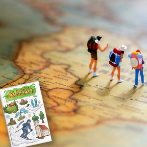 Allgäu Pop Art Comic Souvenir Souvenir Magnet - Ski