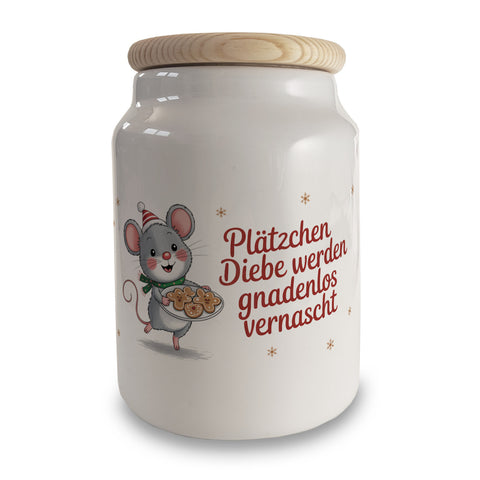 Niedliche Maus Keksdose Plätzchen Spruch Weihnachten