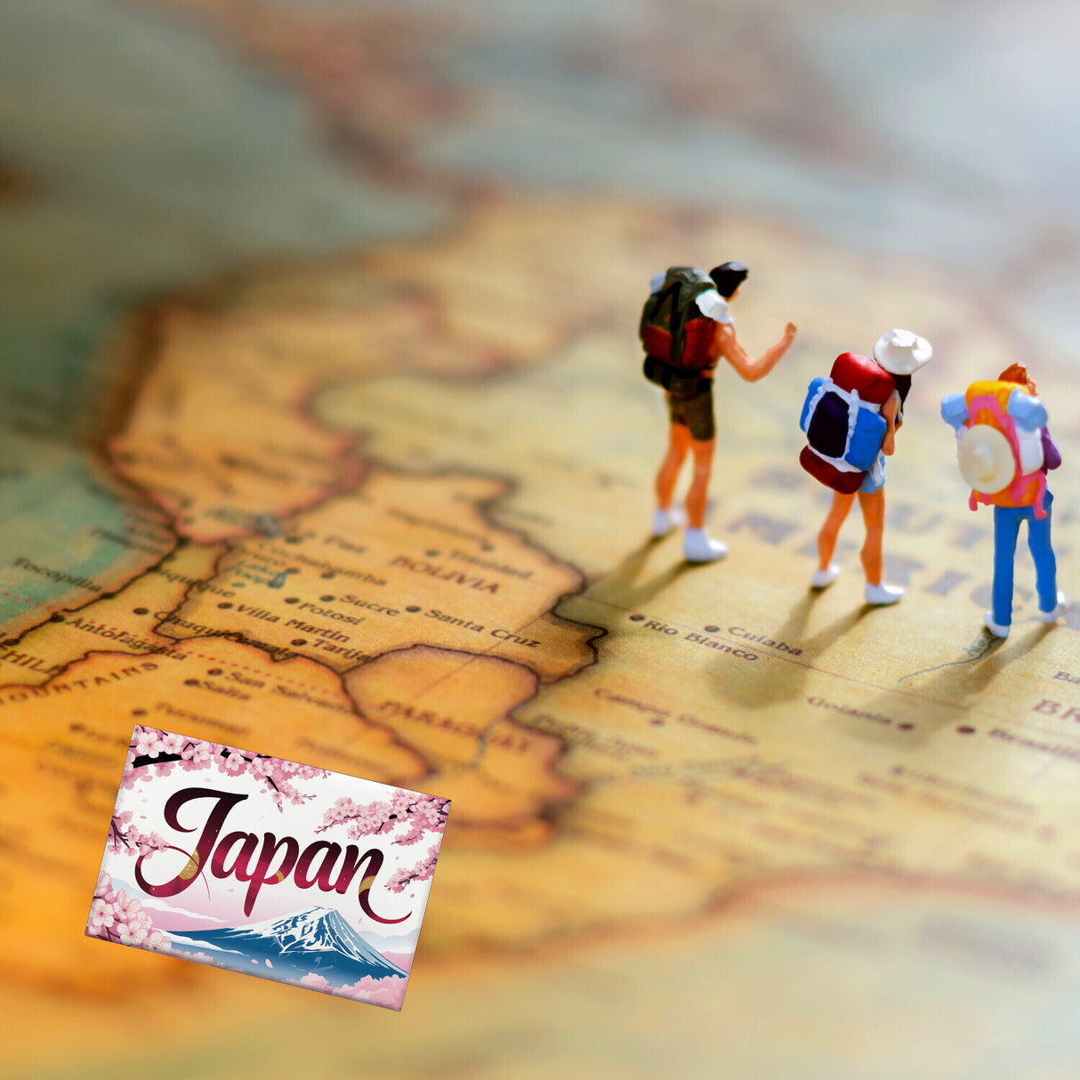 Japan Kirschblüten Souvenir Souvenir Magnet mit Kalligraphie